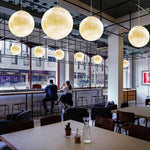 Moon Pendant Lamp – Celestial Resin Hanging Light for Modern Interiors