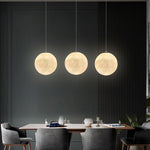 Moon Pendant Lamp – Celestial Resin Hanging Light for Modern Interiors