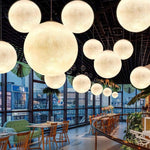 Moon Pendant Lamp – Celestial Resin Hanging Light for Modern Interiors