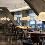 Moon Pendant Lamp – Celestial Resin Hanging Light for Modern Interiors