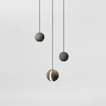 Moon Concrete Pendant Light – Modern Minimalist LED Ceiling Lamp