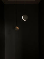 Moon Concrete Pendant Light – Modern Minimalist LED Ceiling Lamp