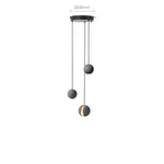 Moon Concrete Pendant Light – Modern Minimalist LED Ceiling Lamp