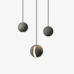 Moon Concrete Pendant Light – Modern Minimalist LED Ceiling Lamp