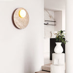 Moonwake Travertine Wall Sconce – Modern Natural Stone Lighting