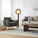 Mosaic Alabaster Floor Lamp with Gold Accents – Modern Designer Lighting for Living Room & Bedroom