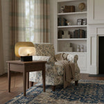 Mosaic Elegance Alabaster Table Lamp with Gold Metal Frame