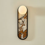 Mosaic Wall Sconce with Embroidered Fabric Shade in Gold or Black