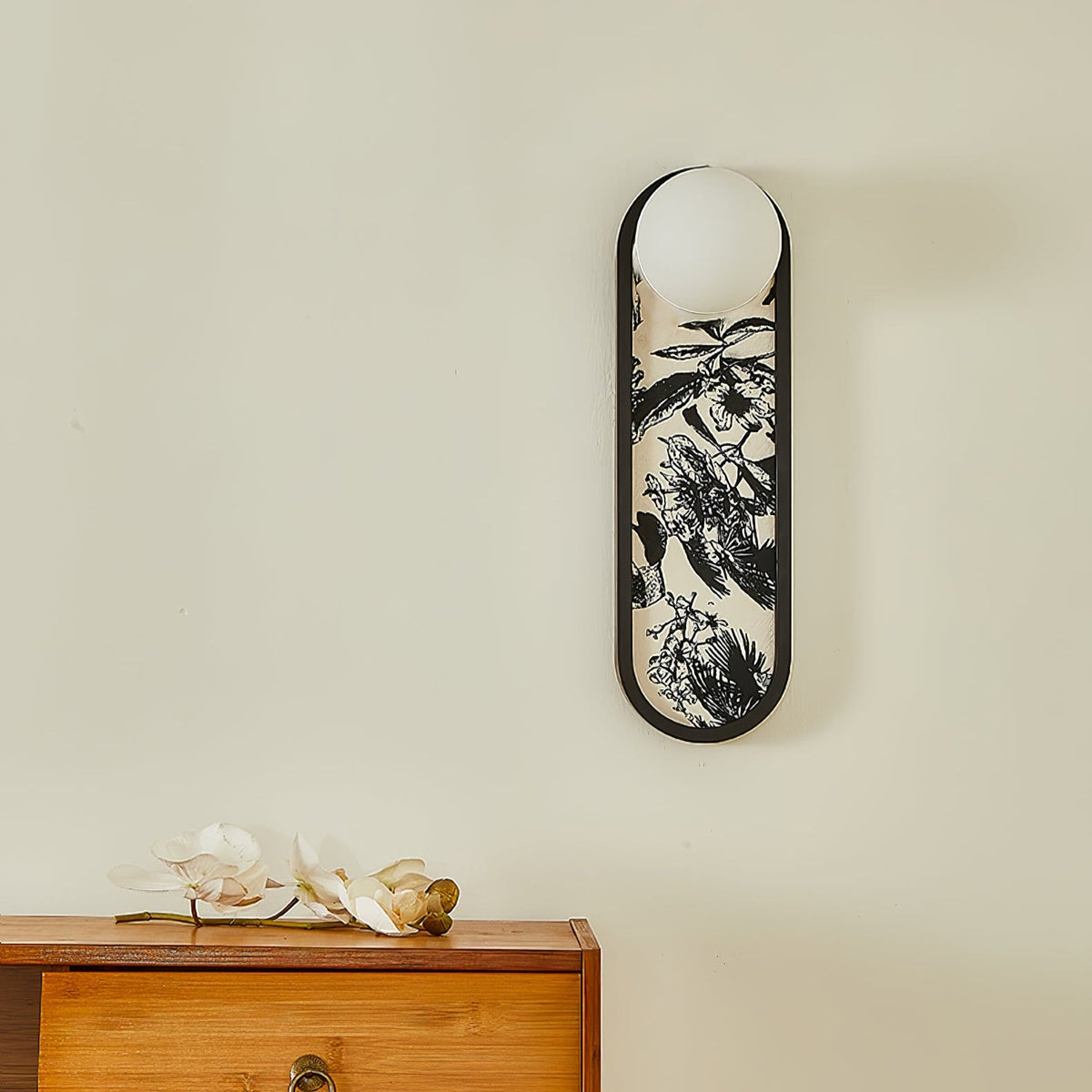 Mosaic Wall Sconce with Embroidered Fabric Shade in Gold or Black