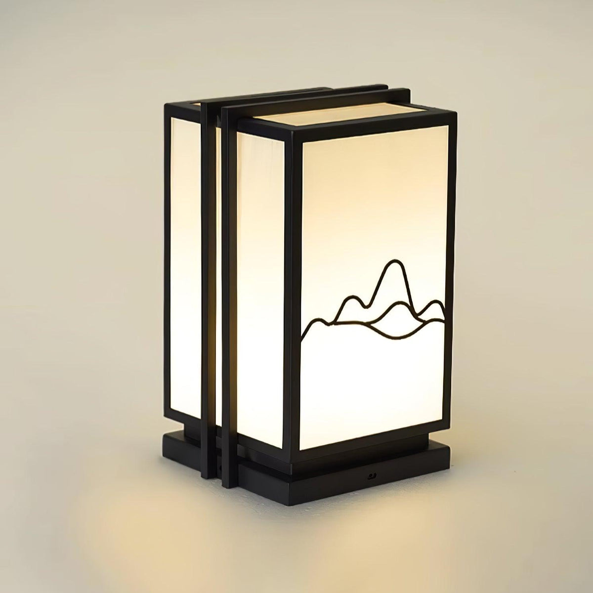 Mountain Outdoor Post Light – Sculptural Stainless Steel LED Landscape Lamp