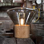 Bois Table Lamp – Handcrafted Wood & Blown Glass Designer Lamp