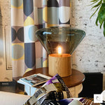 Bois Table Lamp – Handcrafted Wood & Blown Glass Designer Lamp