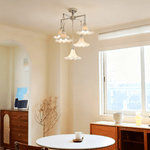 Mugena Bloom Chandelier – Five-Light Floral Ceramic Pendant Chandelier