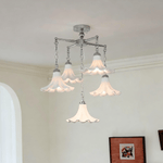 Mugena Bloom Chandelier – Five-Light Floral Ceramic Pendant Chandelier