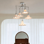 Mugena Bloom Chandelier – Five-Light Floral Ceramic Pendant Chandelier