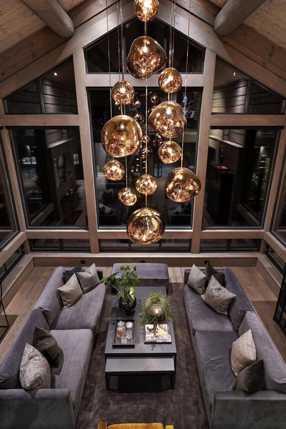 Lava Swag Pendant Light – Sculptural Molten Shade with Mirror Effect
