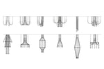 Multidot Modern LED Chandelier with Acrylic Spheres and Metal Rings