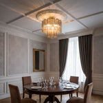 Art Glass Star Ceiling Light in Champagne Gold | Murano-Style Flush Mount