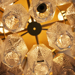 Murano Poliedri Transparent Smoked Ceiling Light