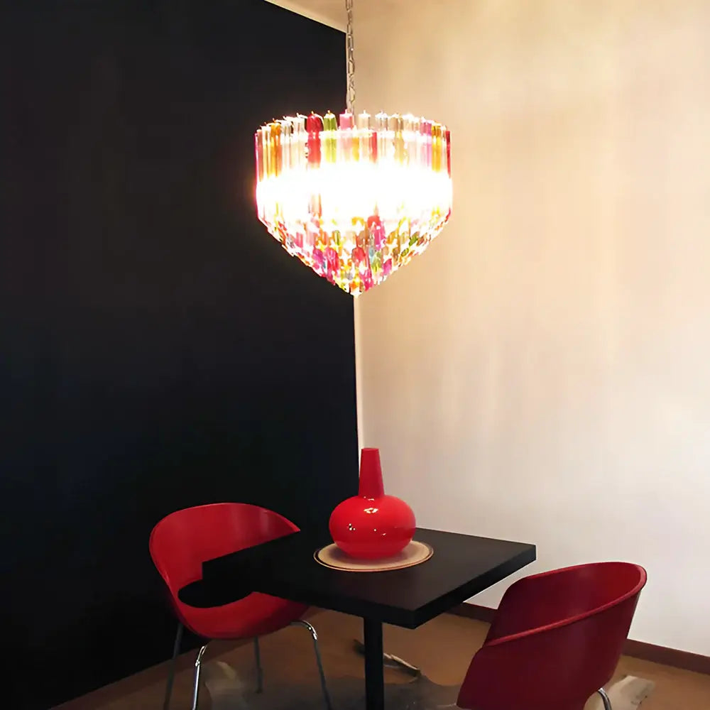 Murano Prisms Multicolored Chandelier