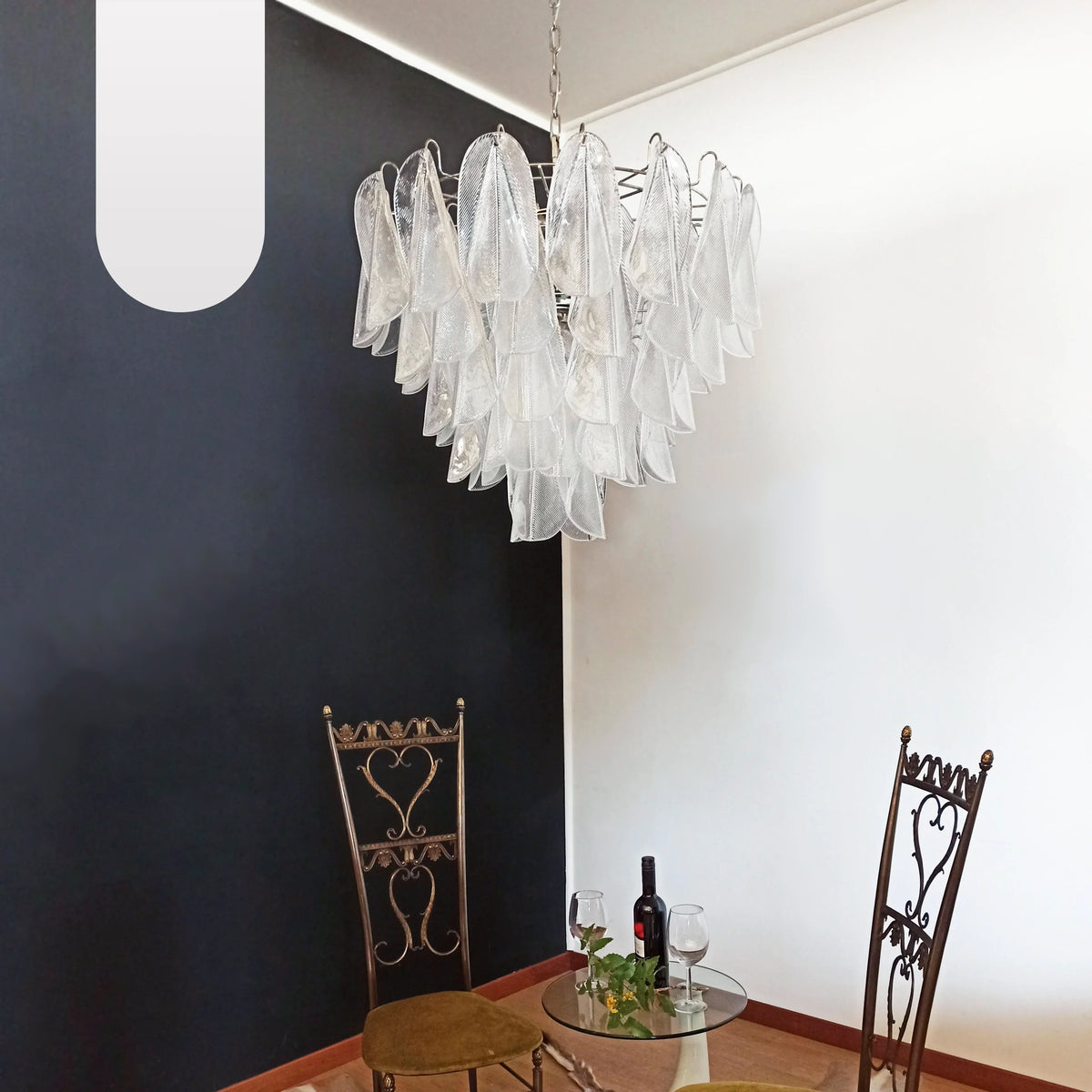 Murano Rondini 57 Transparent Chandelier
