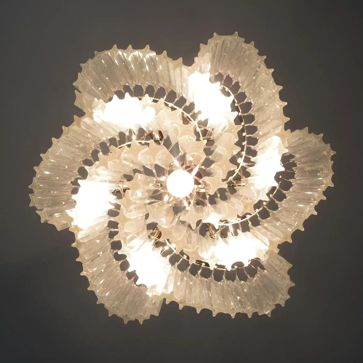 Murano Shaded Trasparent Prism Chandelier