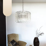 Murano Triedri Round Prisms Transparent Chandelier