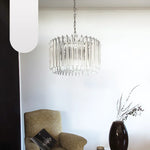 Murano Triedri Round Prisms Transparent Chandelier