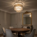 Art Glass Star Ceiling Light in Champagne Gold | Murano-Style Flush Mount