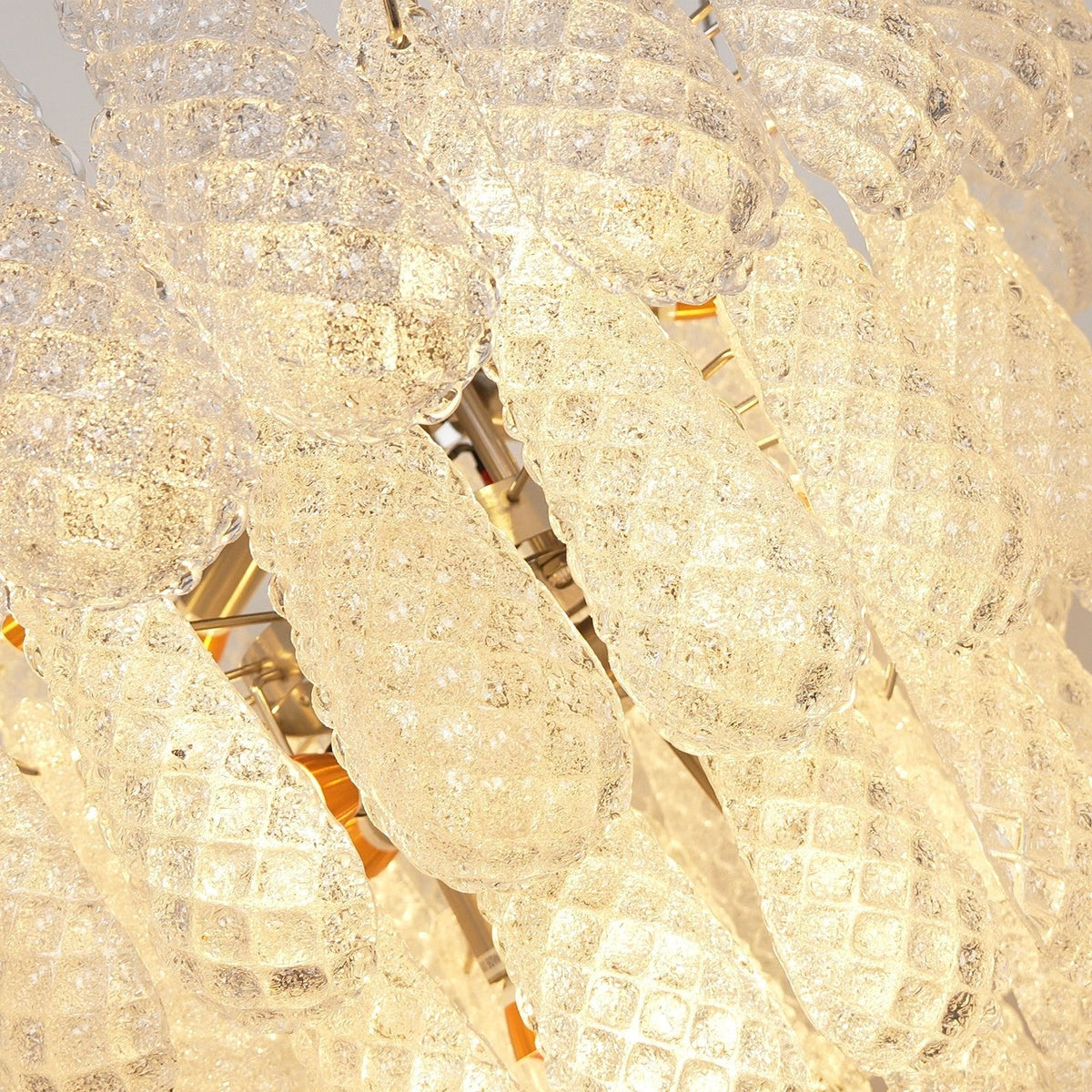 Glass Dewdrop Chandelier – Modern Art Glass Pendant Light for Dining Room and Foyer