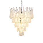 Glass Dewdrop Chandelier – Modern Art Glass Pendant Light for Dining Room and Foyer