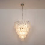 Aurelia Glass Droplet Chandelier – Modern Waterfall Pendant Light for Dining Room and Foyer