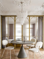 Aurelia Glass Droplet Chandelier – Modern Waterfall Pendant Light for Dining Room and Foyer