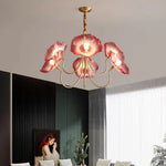 American Style Minimalist Living Room With Nordic Style Chandelier