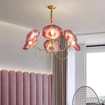 American Style Minimalist Living Room With Nordic Style Chandelier