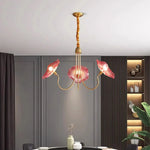 American Style Minimalist Living Room With Nordic Style Chandelier