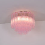 Murano Pink Glass Ceiling Light