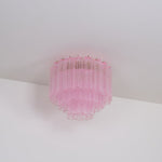 Murano Pink Glass Ceiling Light