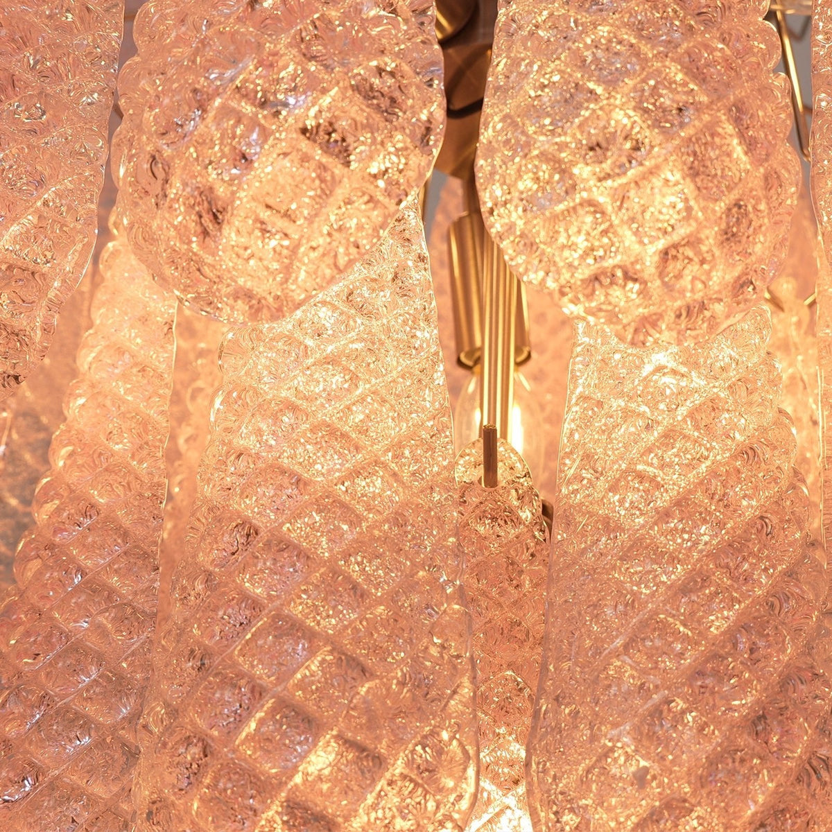 Pink Glass Dewdrop Chandelier | Modern Designer Lighting