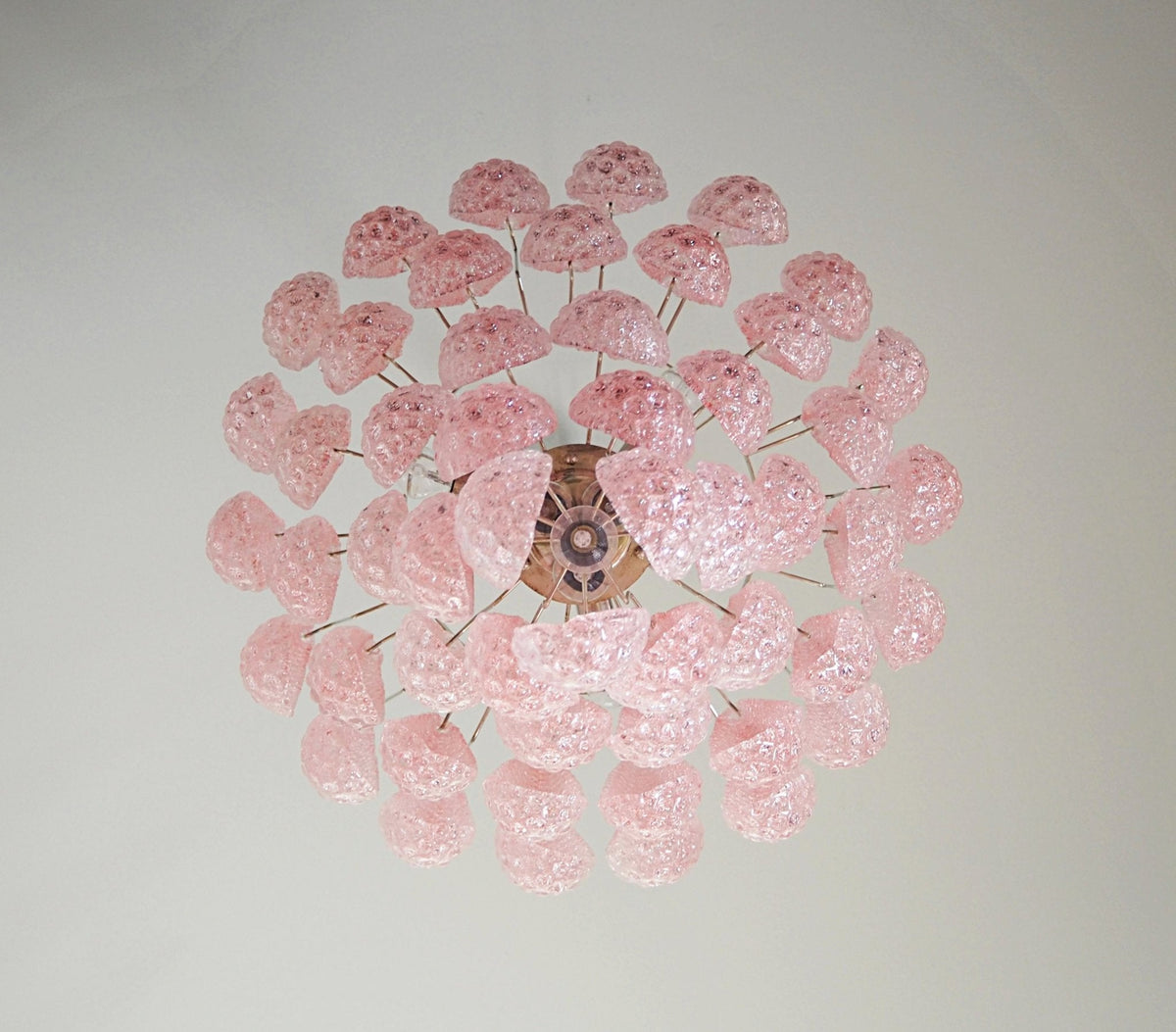 Pink Glass Dewdrop Chandelier | Modern Designer Lighting
