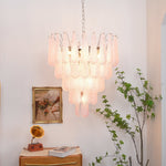 Pink Glass Dewdrop Chandelier | Modern Designer Lighting