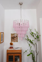 Pink Glass Dewdrop Chandelier | Modern Designer Lighting