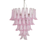 Pink Petal Glass Chandelier | Handcrafted Designer Ceiling Light