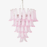 Pink Petal Glass Chandelier | Handcrafted Designer Ceiling Light