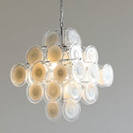 Modern White Glass Orb Chandelier for Dining Room and Living Room
