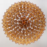 Rhombus Amber Glass Chandelier – Modern Gold Pendant Light
