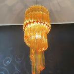 Spiral Prism Glass Chandelier – Hand-Cut Faceted Pendant Light