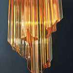 Spiral Prism Glass Chandelier – Hand-Cut Faceted Pendant Light