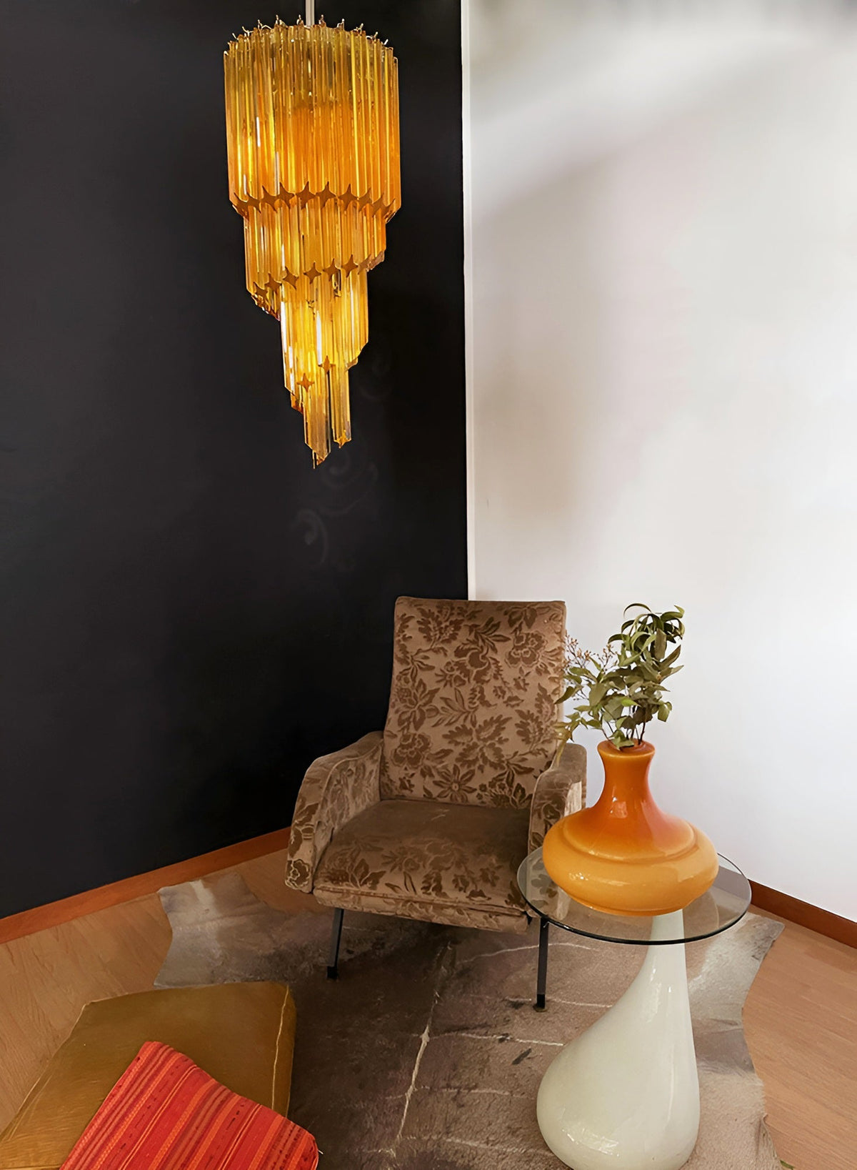 Spiral Prism Glass Chandelier – Hand-Cut Faceted Pendant Light