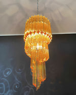 Spiral Prism Glass Chandelier – Hand-Cut Faceted Pendant Light